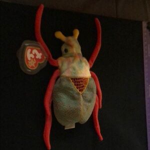 Ty Red and White Heart Tag Plush